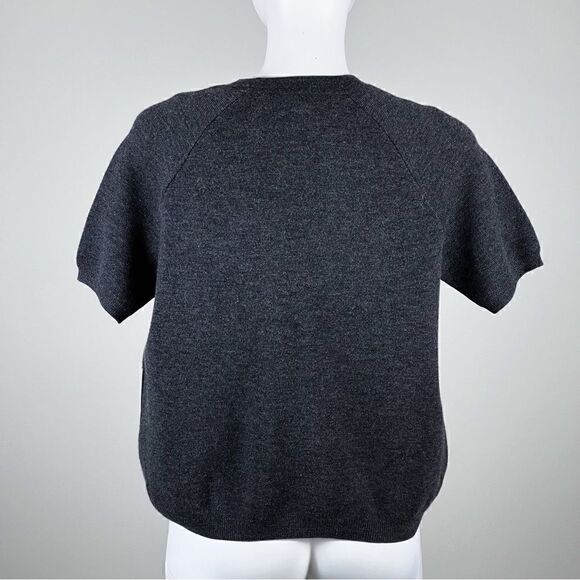 J. Crew Merino Wool Leather Pocket Tee Sz XS - Picture 4 of 10